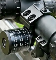 R2 RealShot reel fitted low on a scope ring